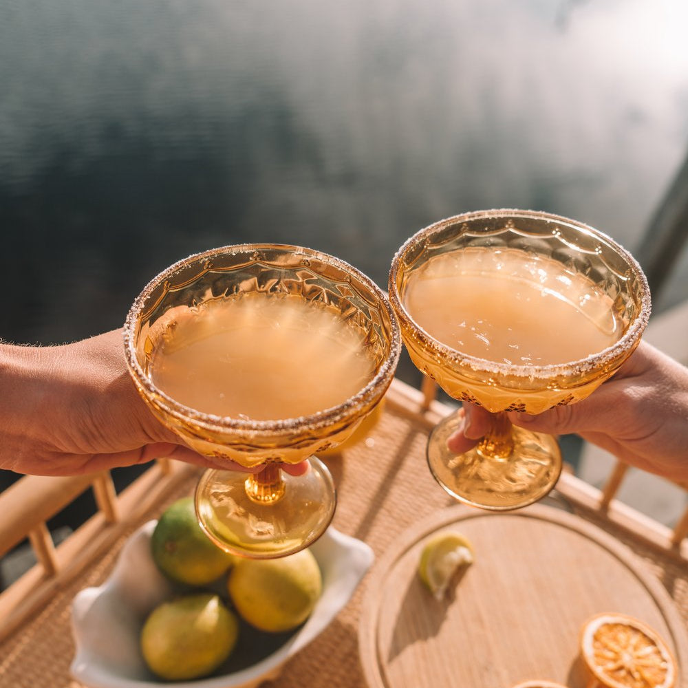 
                  
                    Amber Margarita Glasses
                  
                