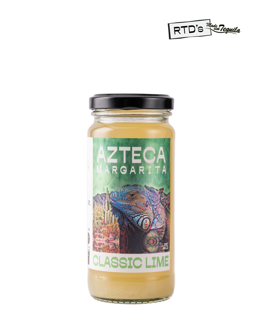 Ready to drink classic lime margarita with tequila. In a jar!