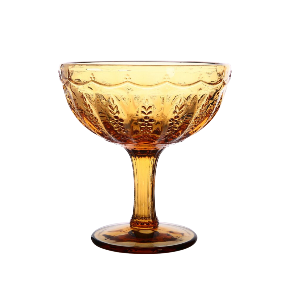 amber coloured margarita glasses from Azteca Margarita