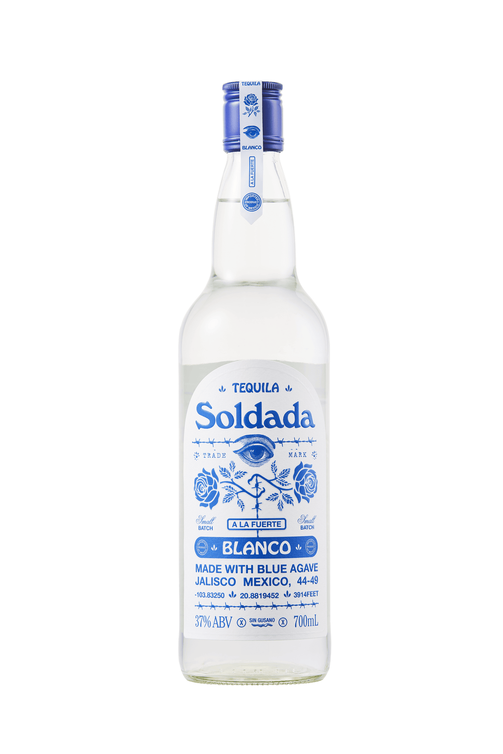 Soldada 100% Blue Agave Tequila as recommended by Azteca Margarita